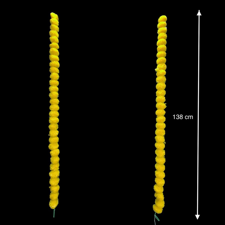 House of Festivals Toran/Mala/Bandhanwar Marigold - Lemon Yellow Flowers