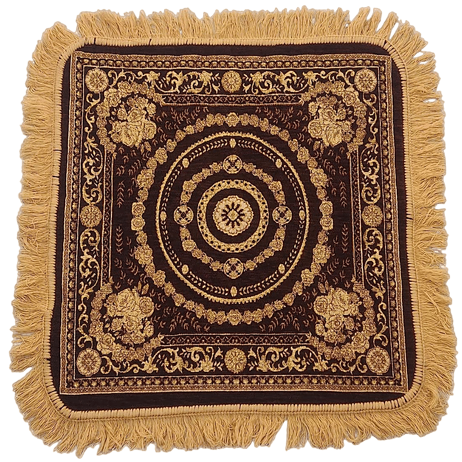 JBG Home Store Premium Velvet Pooja/Meditation Mat - 55 x 55 cm