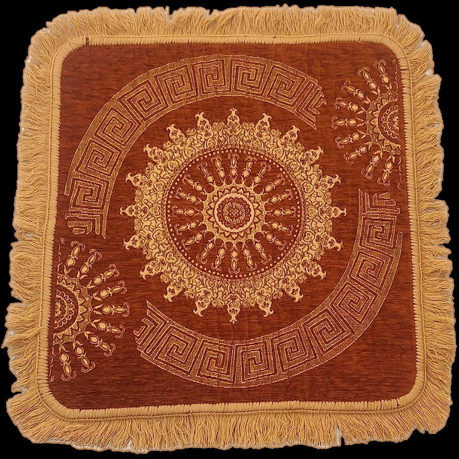 JBG Home Store Premium Velvet Pooja/Meditation Mat - 55 x 55 cm