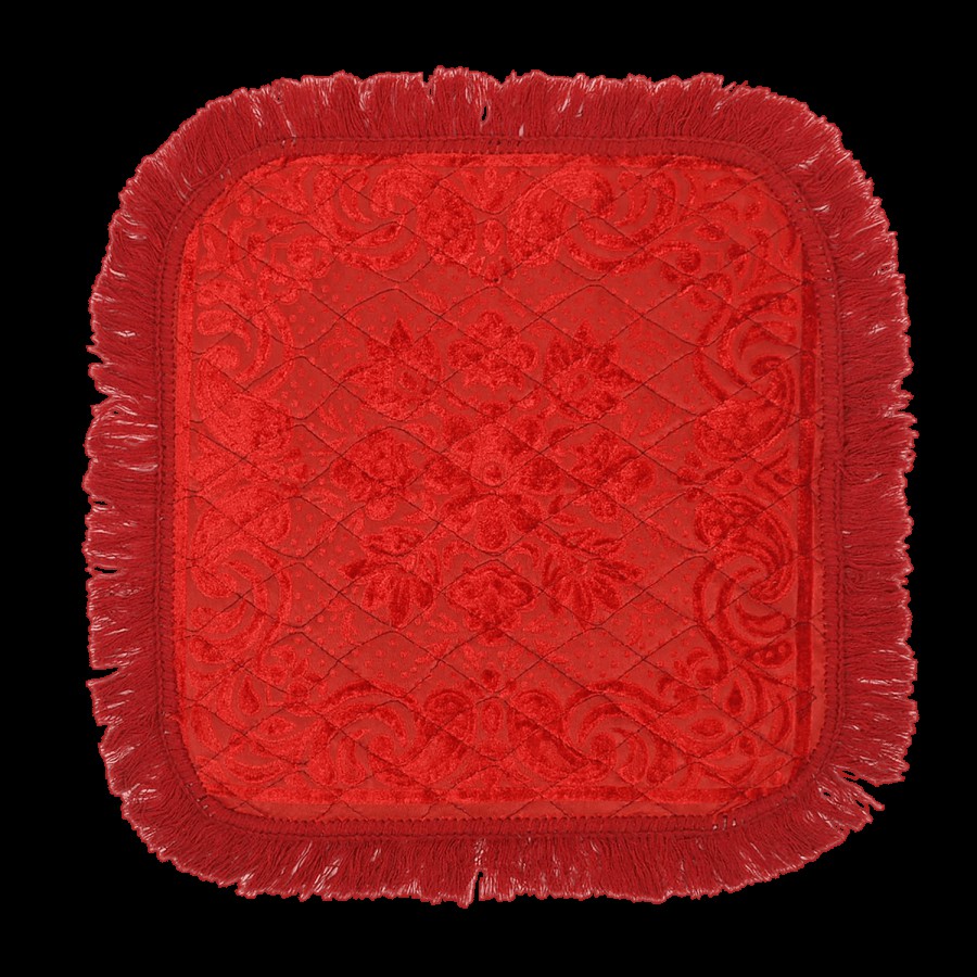 JBG Home Store Velvet Pooja/Meditation Mat - 51 x 51 cm