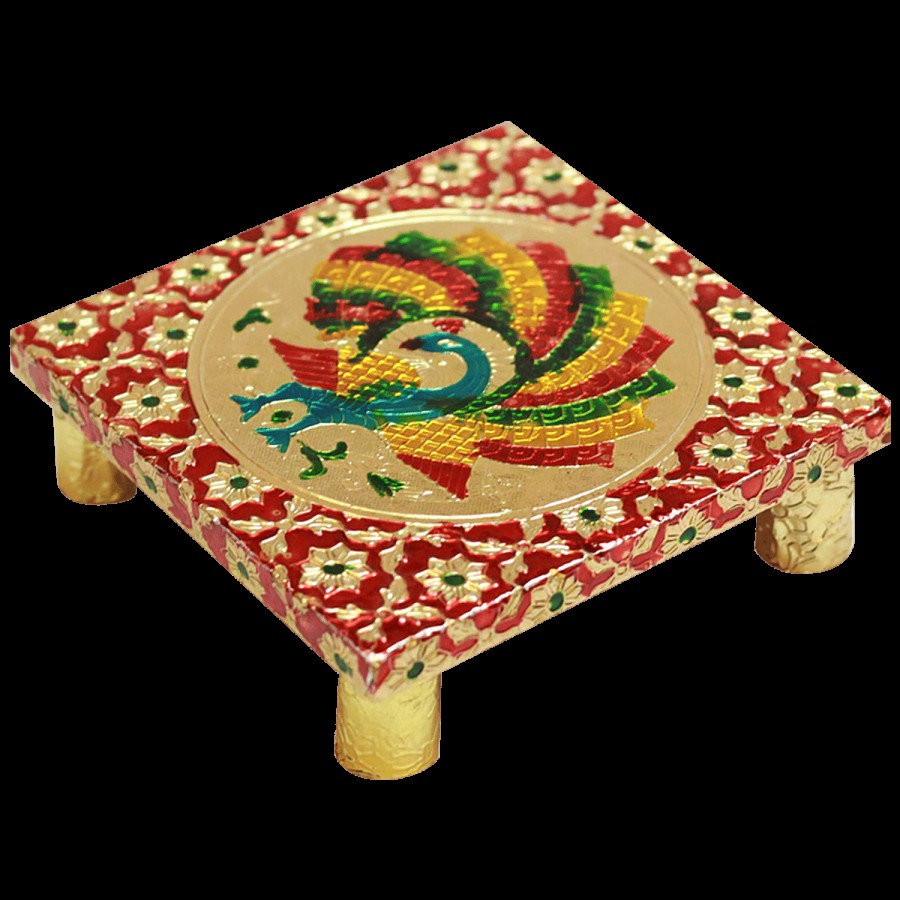 Klassic Designer Decorative Pooja Chowki - Small