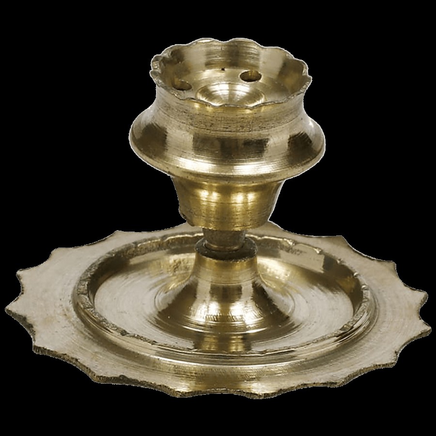 Mangal Bhavan Brass Agarbatti Stand - For Worship Use