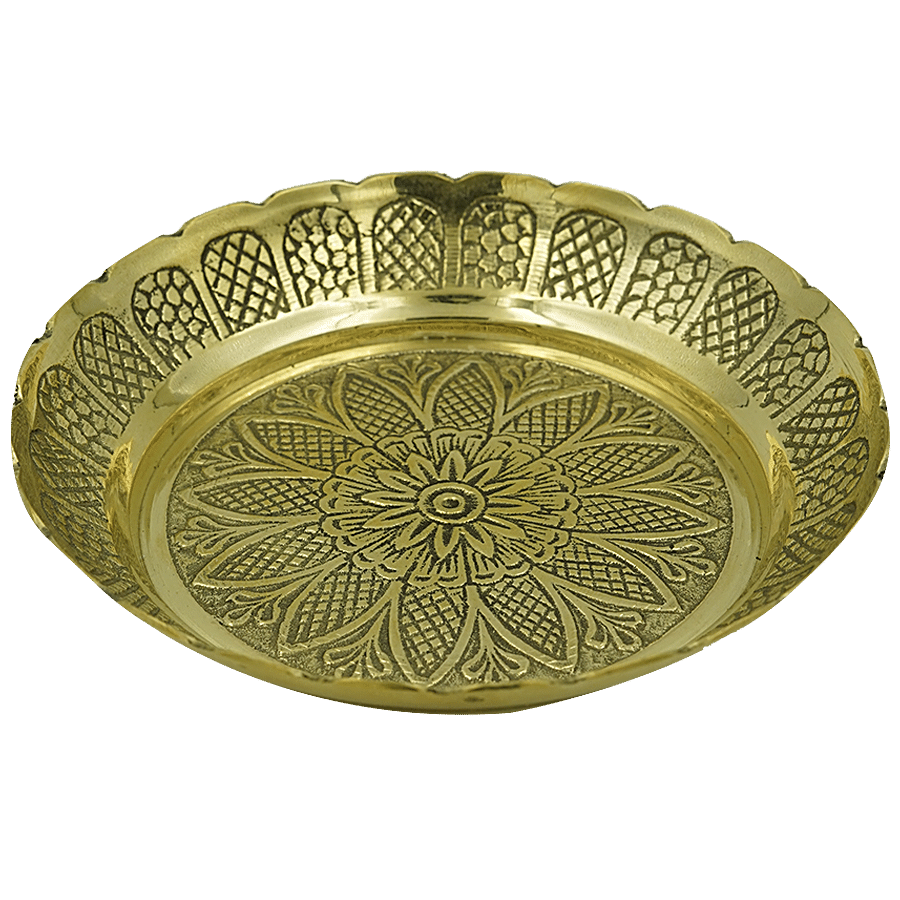 Shubhkart Nitya Brass Prasadam Vastu Nakshi Plate