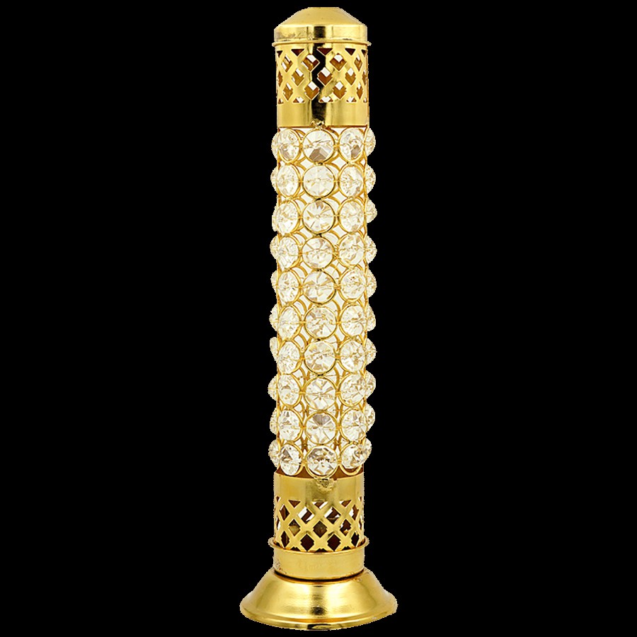 Shubhkart Nitya Brass Crystal Incense Holder