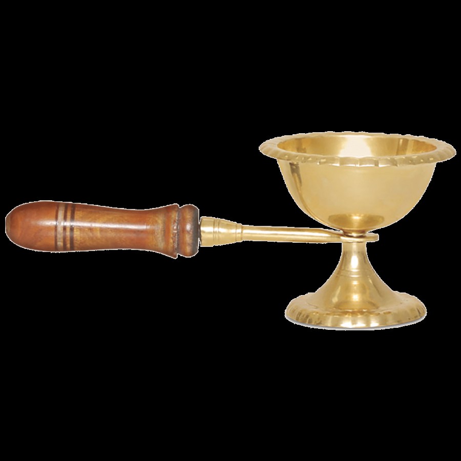 Shubhkart Nitya Brass Dhoop Daani/Incense Holder - Puja Essential