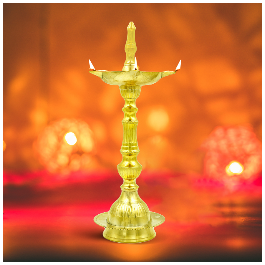 Shubhkart Nitya Brass Venkatesaya Danakashi Kerala Samai - 30 cm