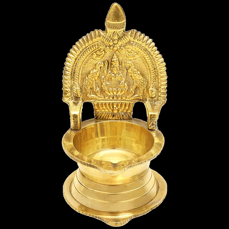 Shubhkart Nitya Shubhlaxmi Brass Diya - Medium