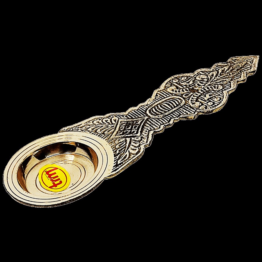 Trm Karpura Arti Holder/Brass Camphor Arti Holder - Daily Pooja Essentials