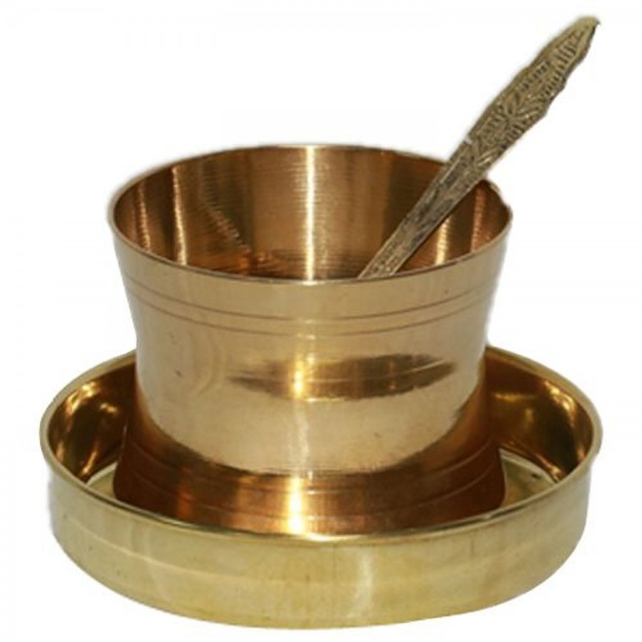 Giri Hindu Traditional Puja Thali Set - Brass