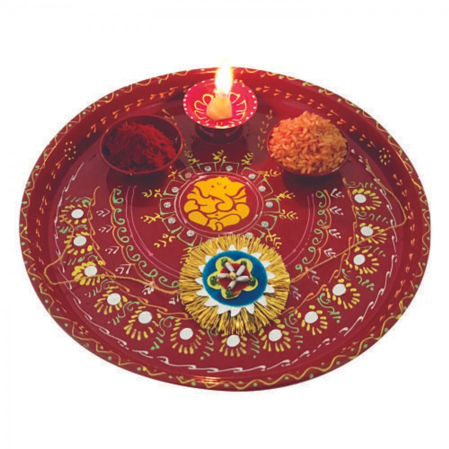 Om Bhakti Rakhi Puja Thali Design - 1A