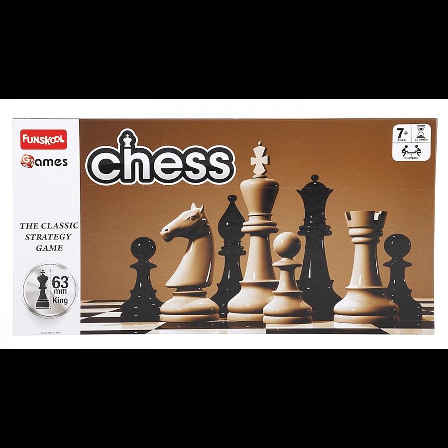 Funskool Black & White Chess Board - The Classic Strategy Game