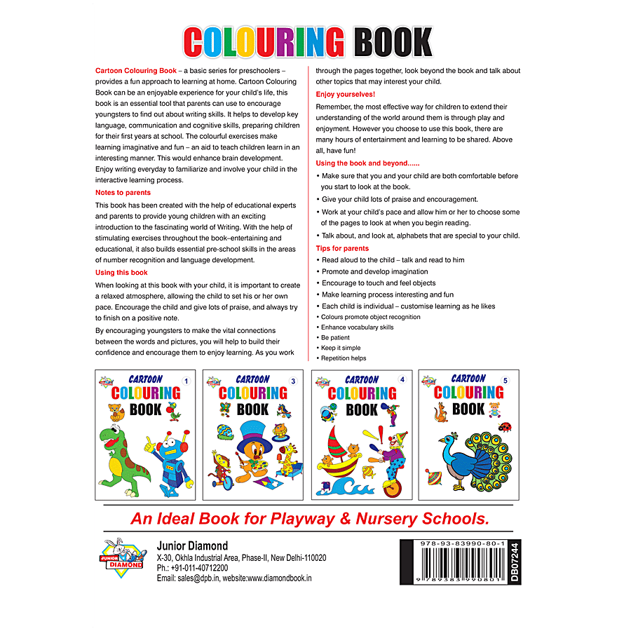 Junior Diamond Cartoon Colouring Book - 2