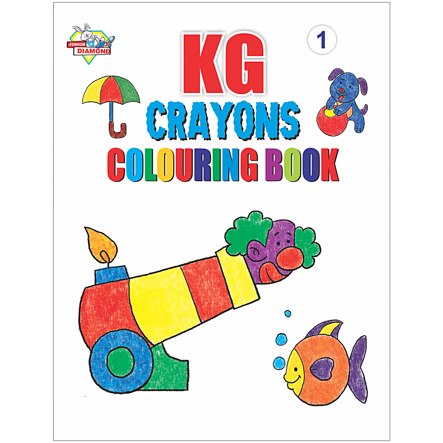 Junior Diamond KG Crayons Colouring Book - 01