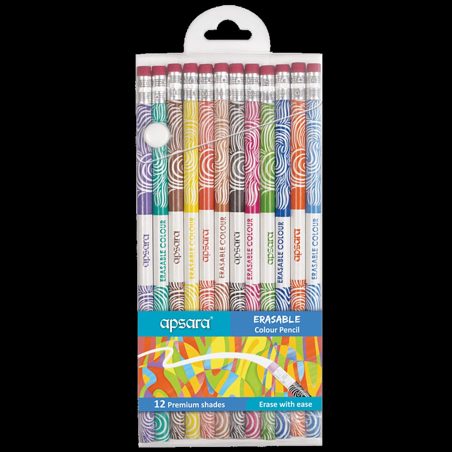 Apsara Erasable Colour Pencil - Premium