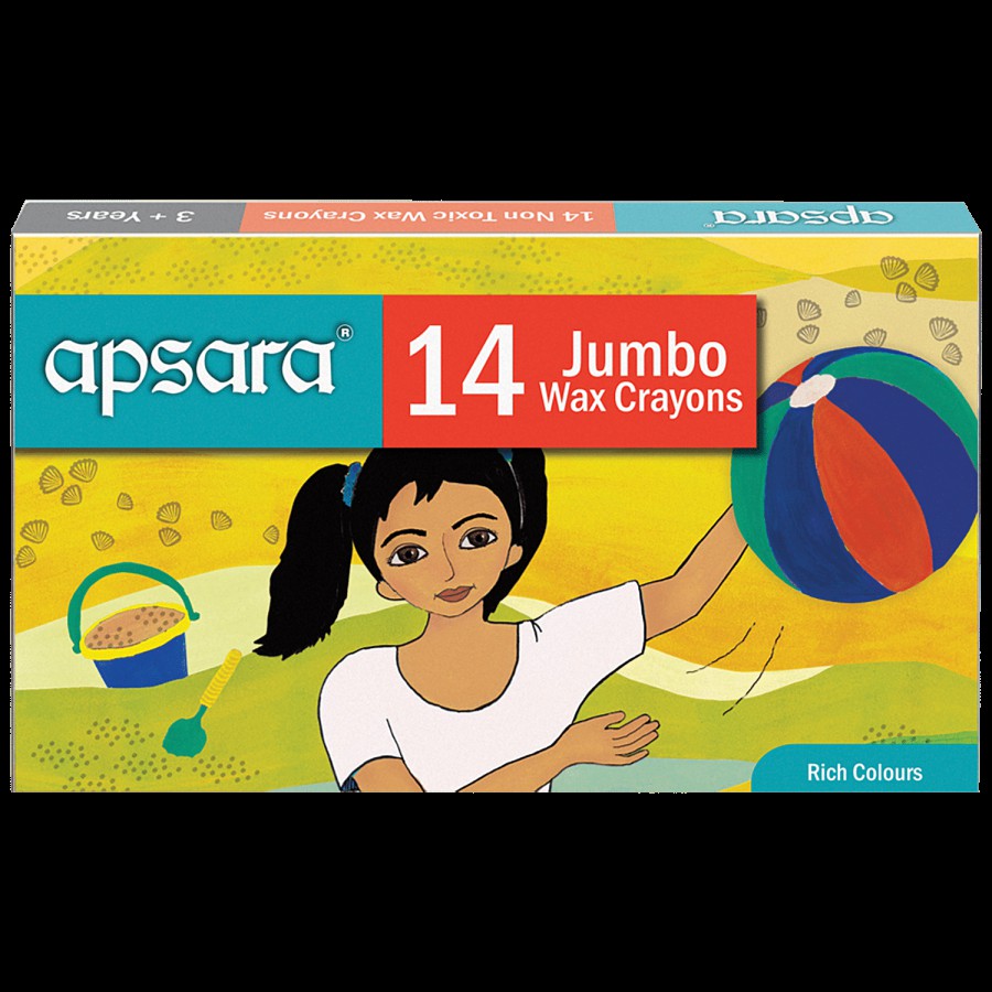 Apsara Jumbo Wax Crayons - Easy To Use