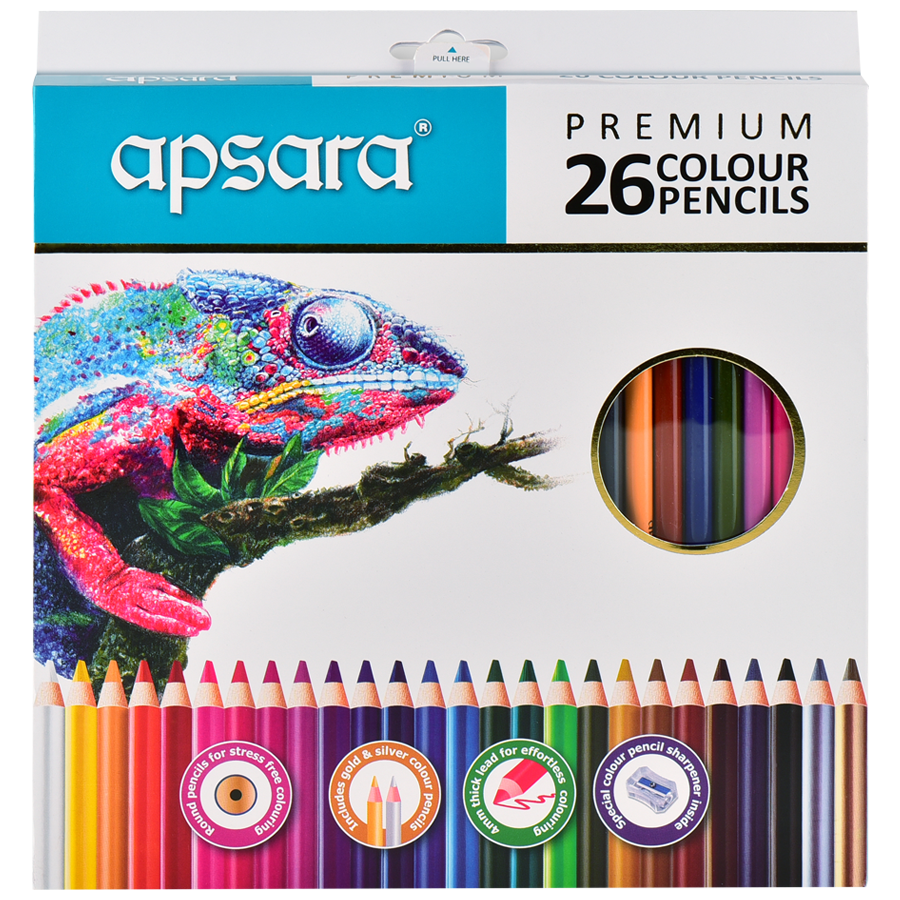 Apsara Premium Colour Pencils - Easy To Use