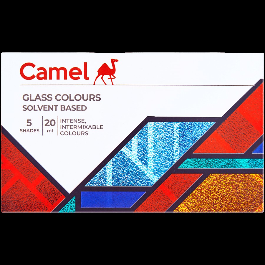 Camel Solvent Based Glass Colour - 5 Shades