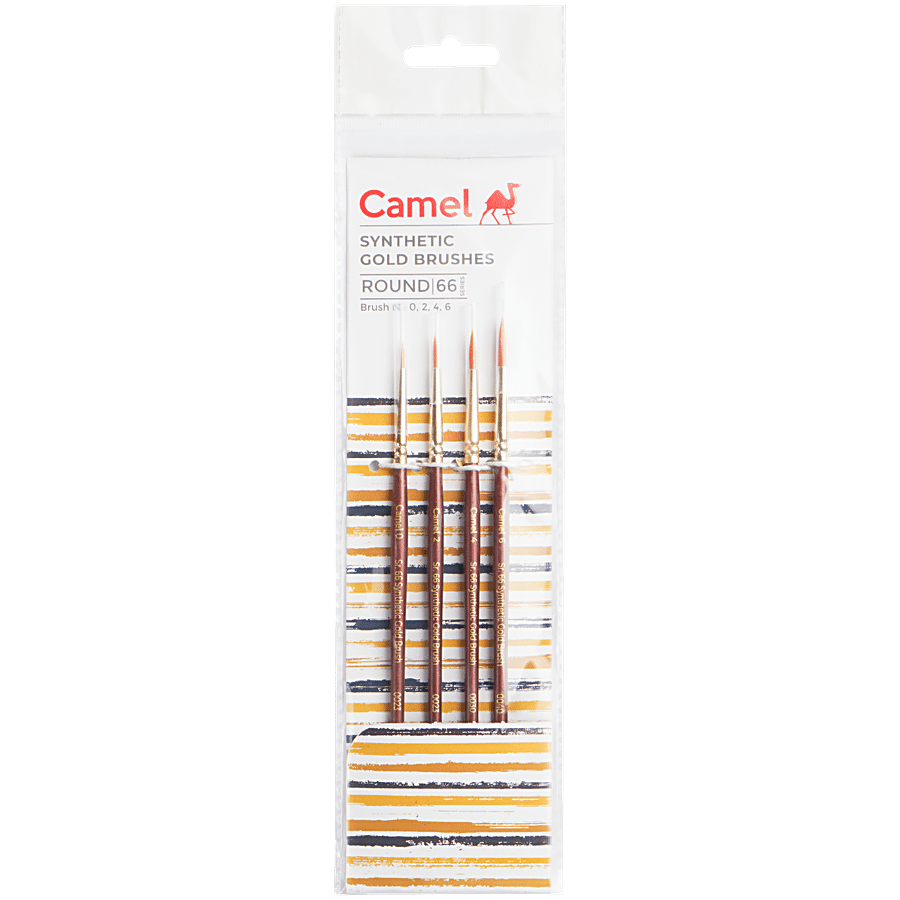 Camlin Synthetic Gold Brushes - Round Series 66