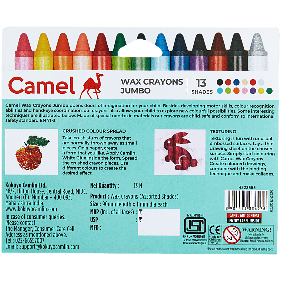 Camlin Wax Crayons - Jumbo