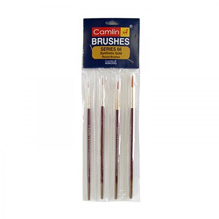 Camlin Paint Brush Series 66 - Round Synthetic Gold