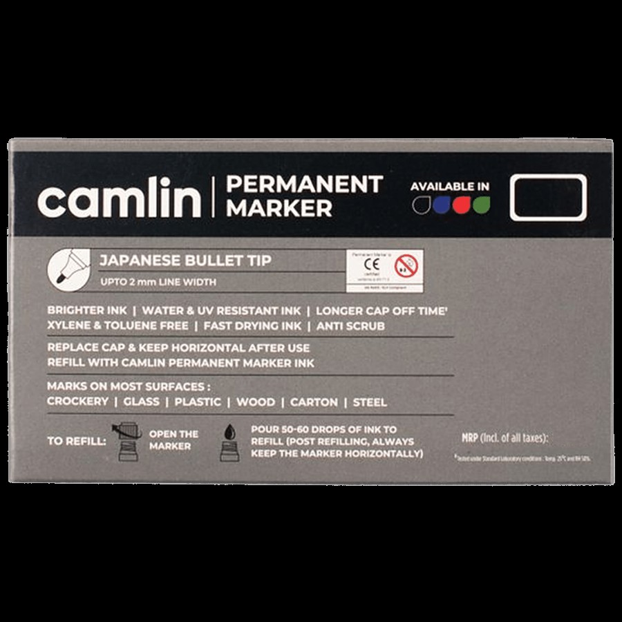 Camlin Permanent Marker Pen - Black