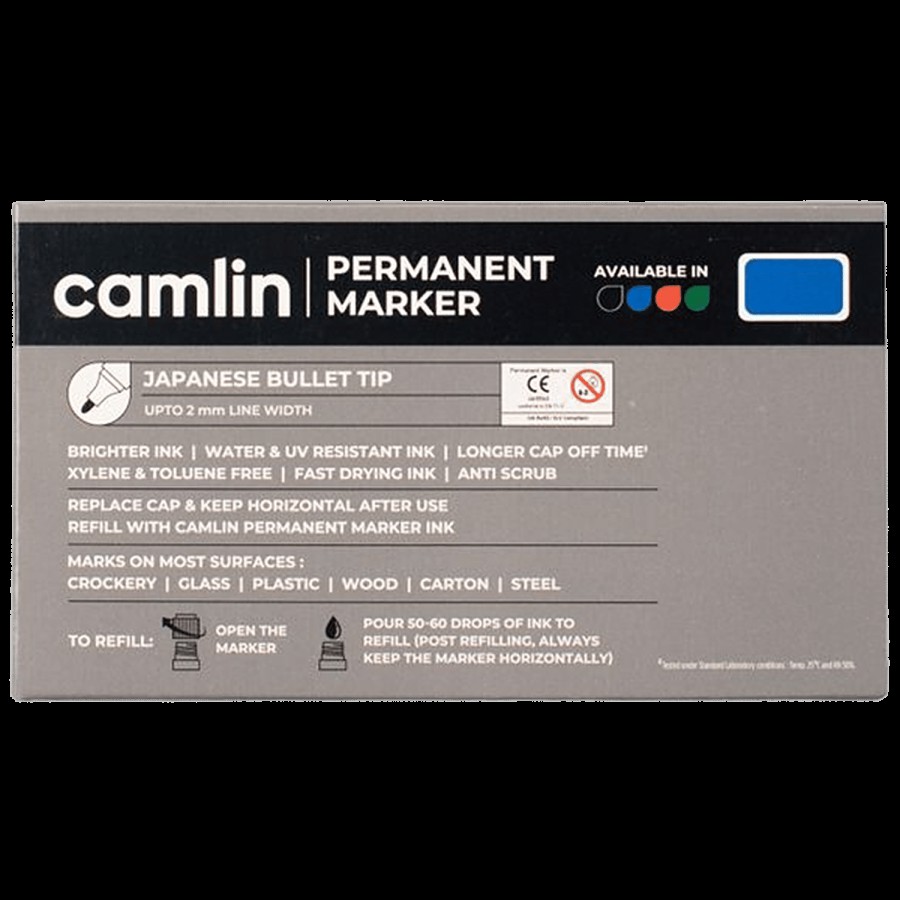 Camlin Permanent Marker Pen - Blue