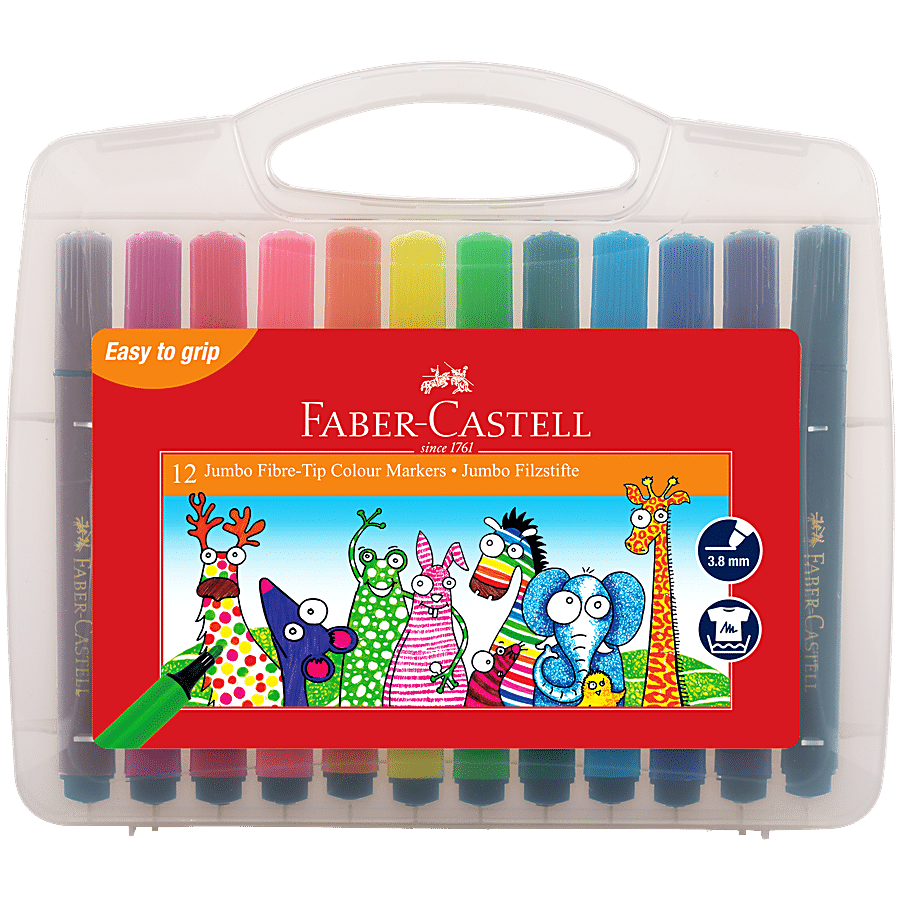 Faber castell Jumbo Fibre-Tip Colour Markers 559412 - Triangular Shape