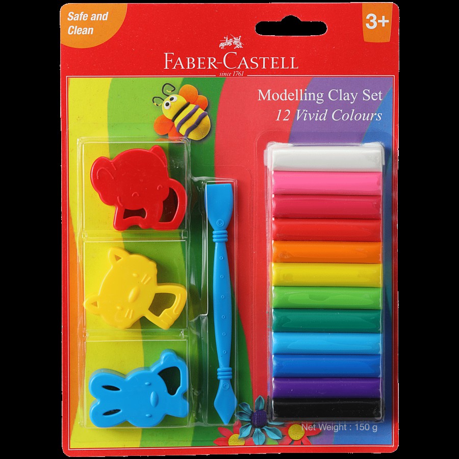 Faber castell Modelling Clay Set With 12 Vivid Colours