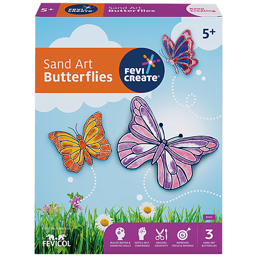 Fevicreate Sand Art Butterflies DIY Kit - For Kids