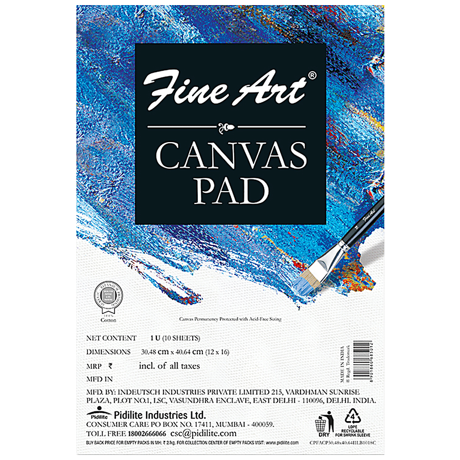 Fine Art Cotton Acrylic Painting Canvas Pad - Sturdy