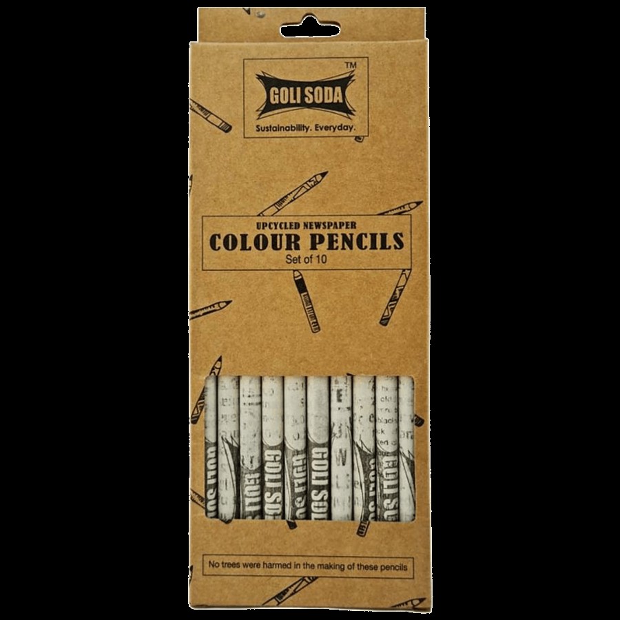 Goli Soda Newspaper Colour Pencils - Upcycled