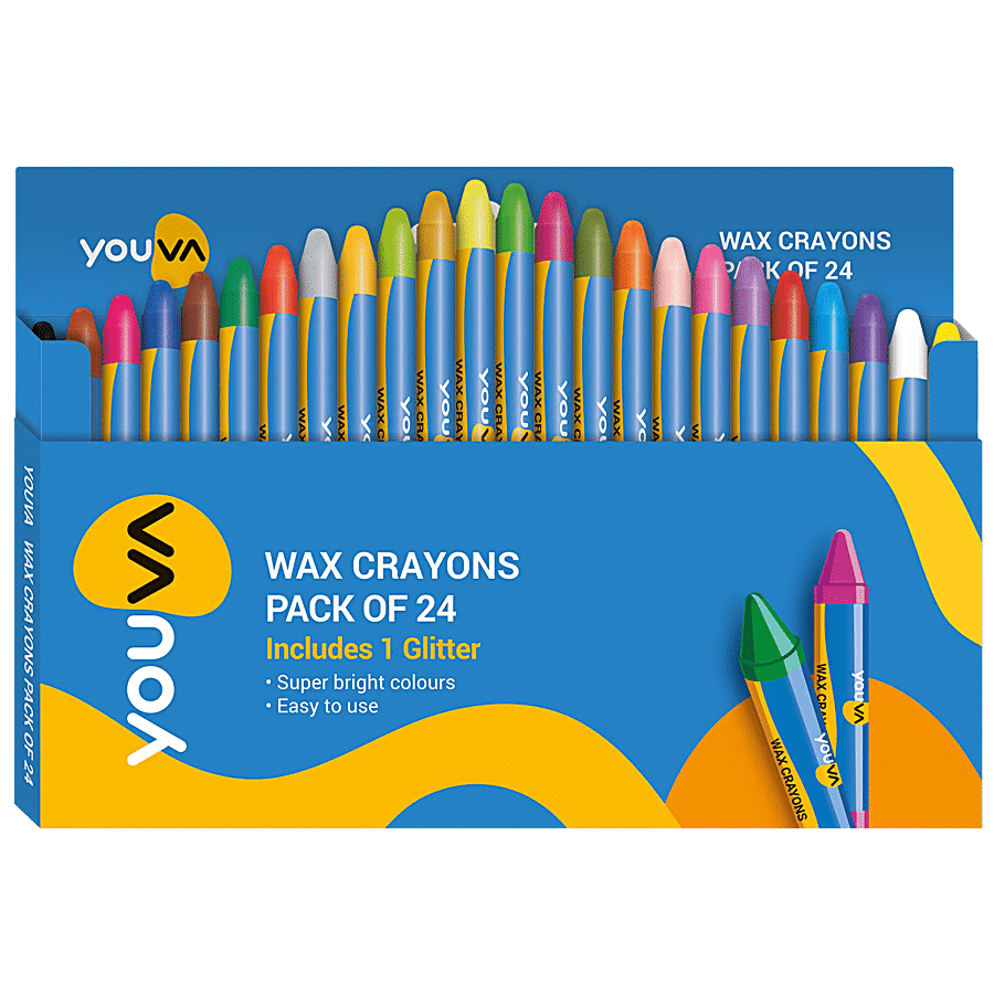 Navneet Youva Wax Crayon Set - Bright Colours