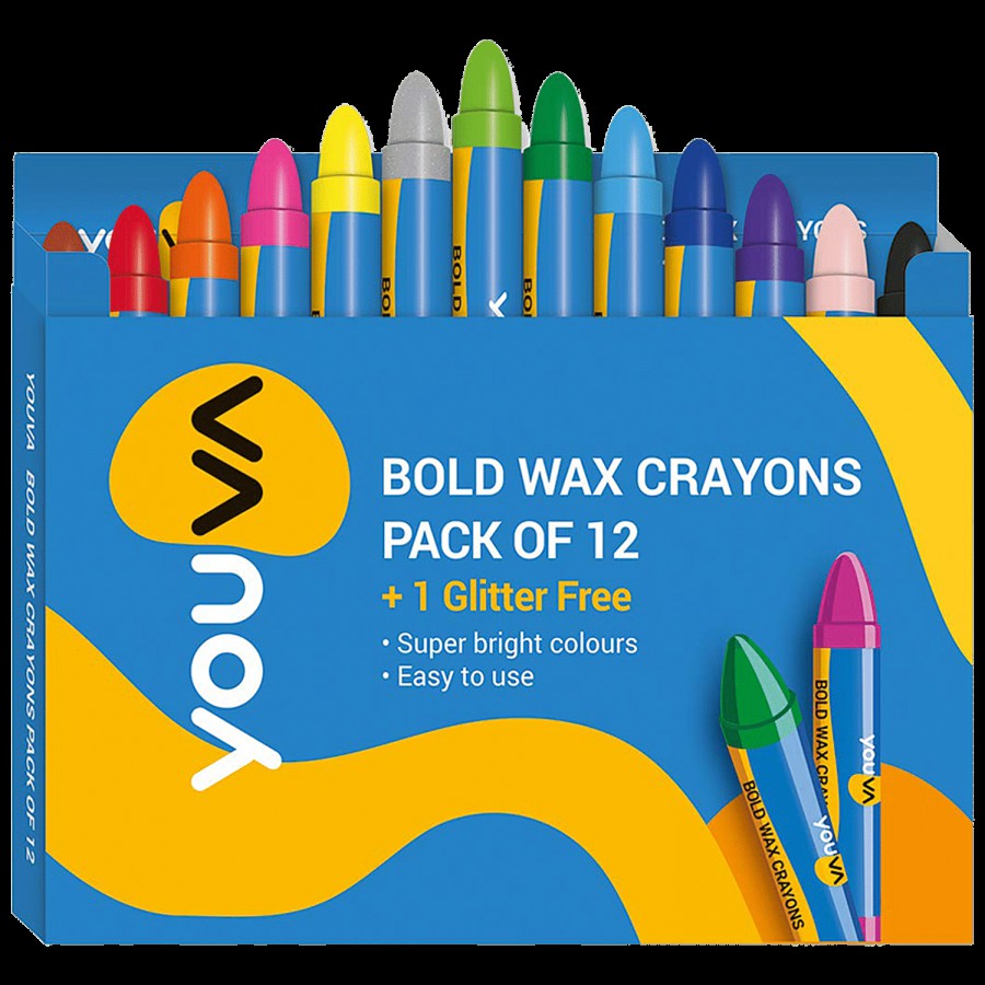 Navneet Youva Bold Wax Crayon Set - Smudge Free