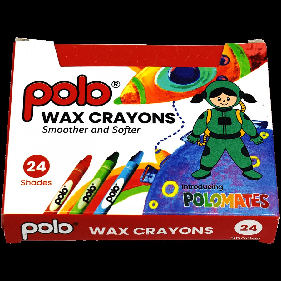 Polo Wax Crayons - 24 Shades