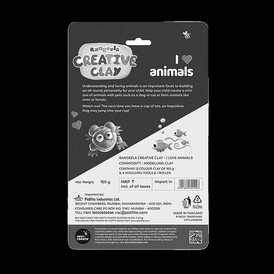 Rangeela Creative Clay Pack - I Love Animals