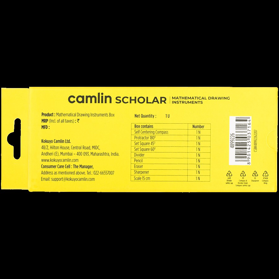 Camel Scholar Mathematical Drawing Instruments