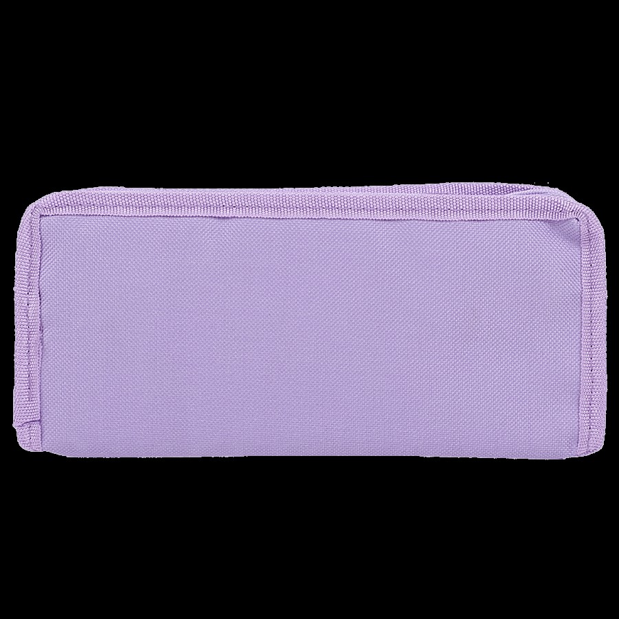 DP Printed Fabric & PU Pencil Pouch - Purple