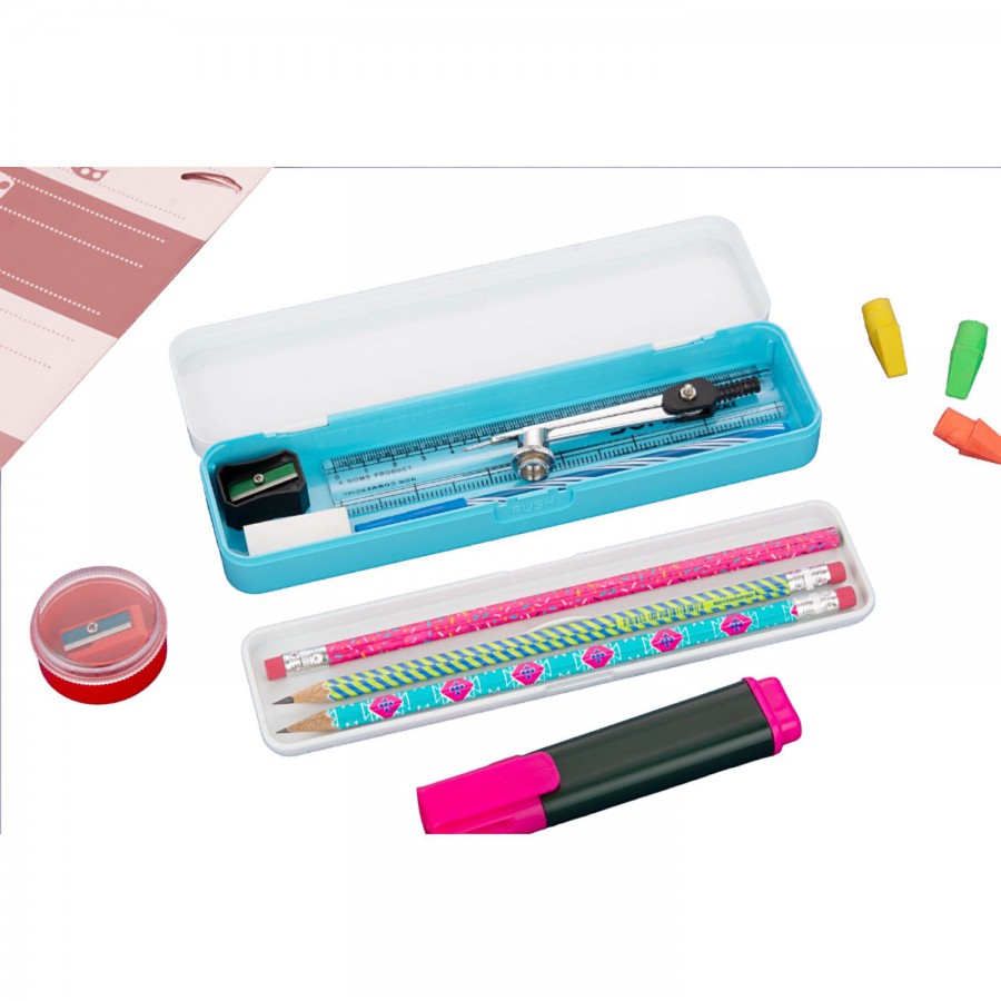 Hazel Active Plastic Pencil Box - Durable