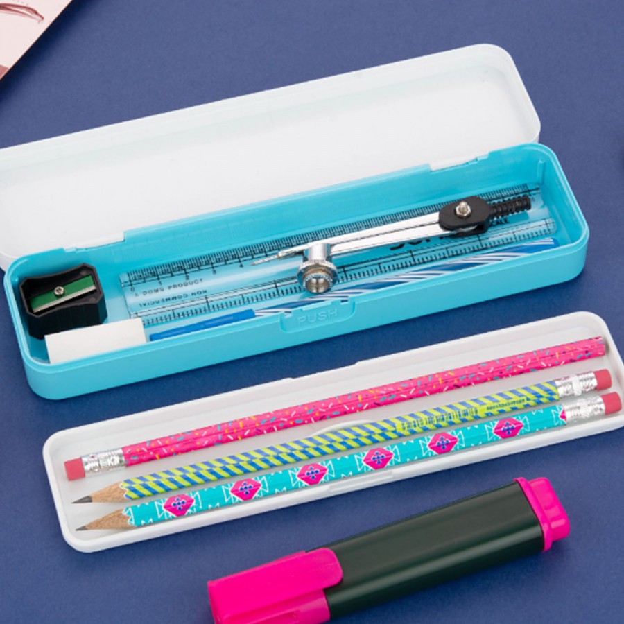 Hazel Active Plastic Pencil Box - Durable