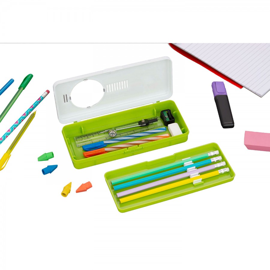 Hazel Creative Plastic Pencil Box - Durable