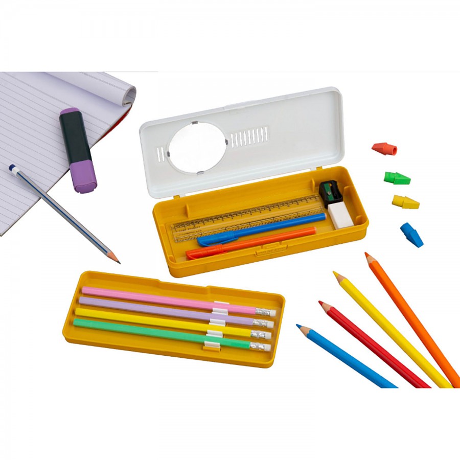 Hazel Creative Plastic Pencil Box - Durable