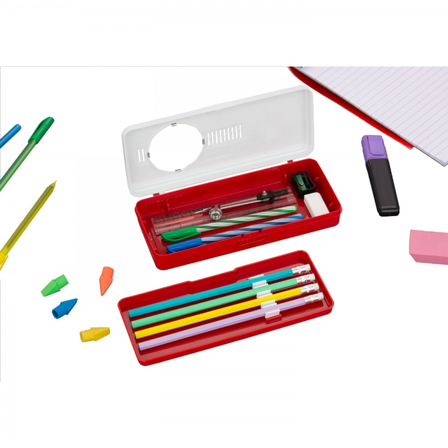 Hazel Creative Plastic Pencil Box - Durable