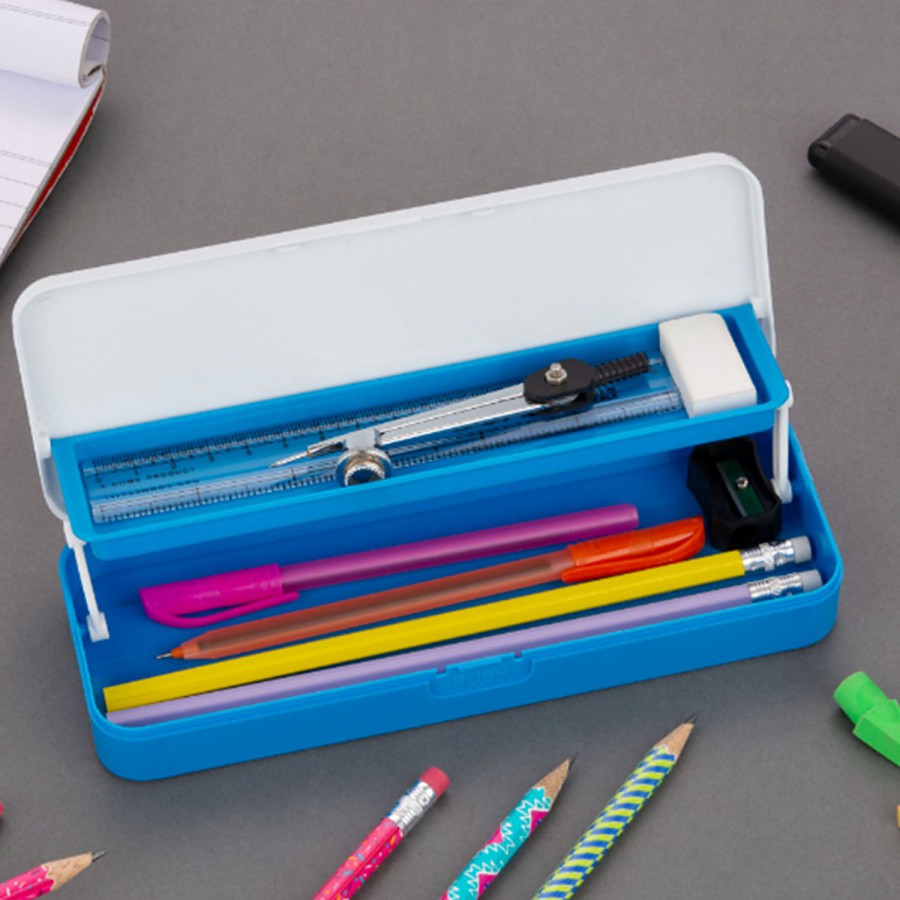 Hazel Idea Plastic Pencil Box - Durable