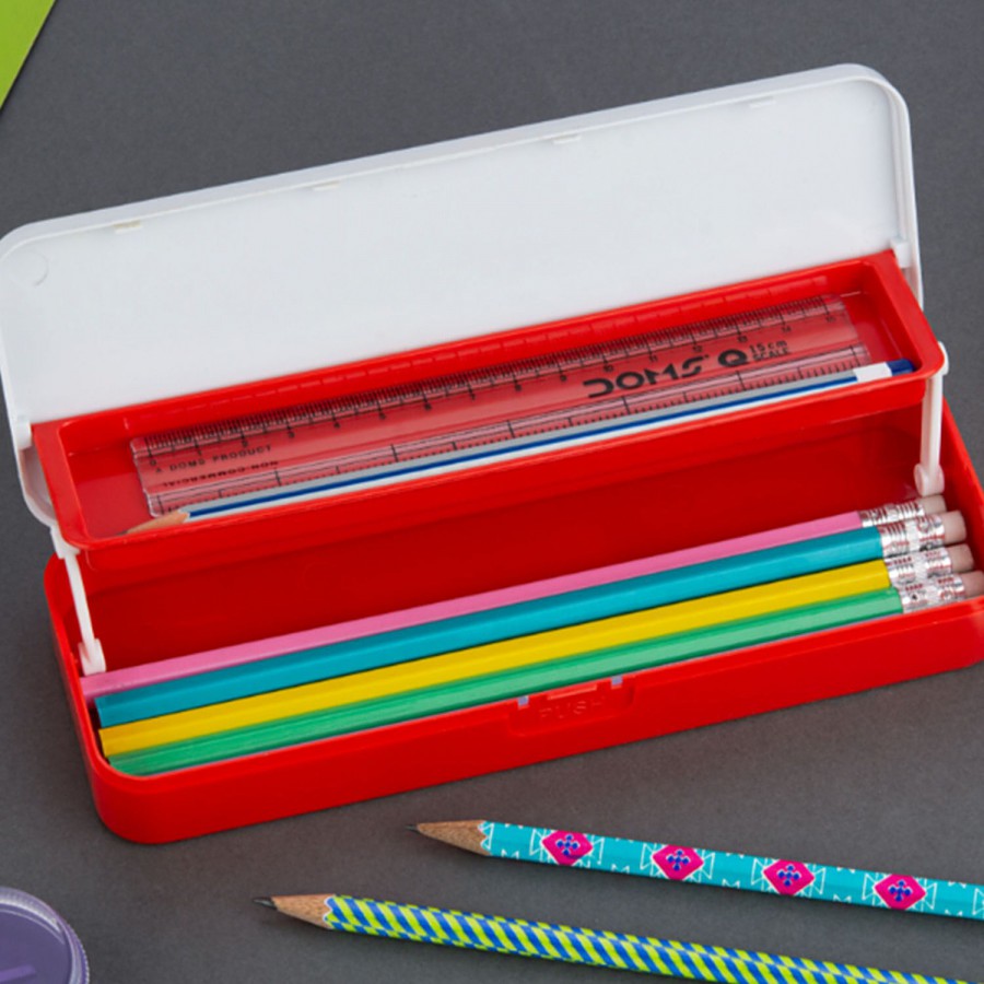 Hazel Idea Plastic Pencil Box - Durable