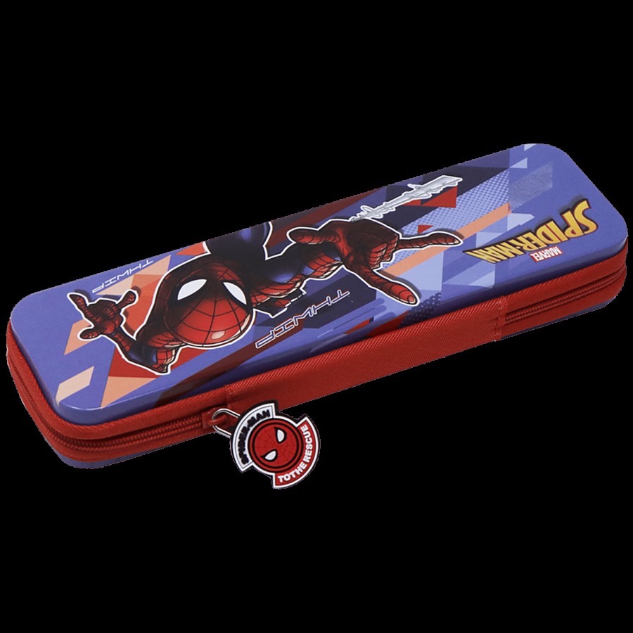 Hm International Marvel Spider Man Metal Pencil Pouch With Zip Closure - HMDMPC 00807-SPM