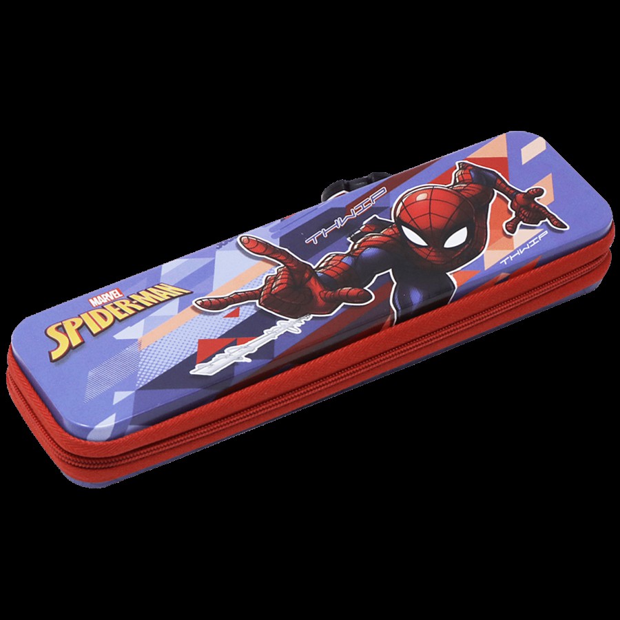 Hm International Marvel Spider Man Metal Pencil Pouch With Zip Closure - HMDMPC 00807-SPM