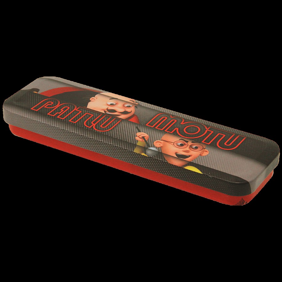 Hm International Nickelodeon Motu Patlu Metal Pencil Box with Multi-level Storage - HMDHPC 75521-MP