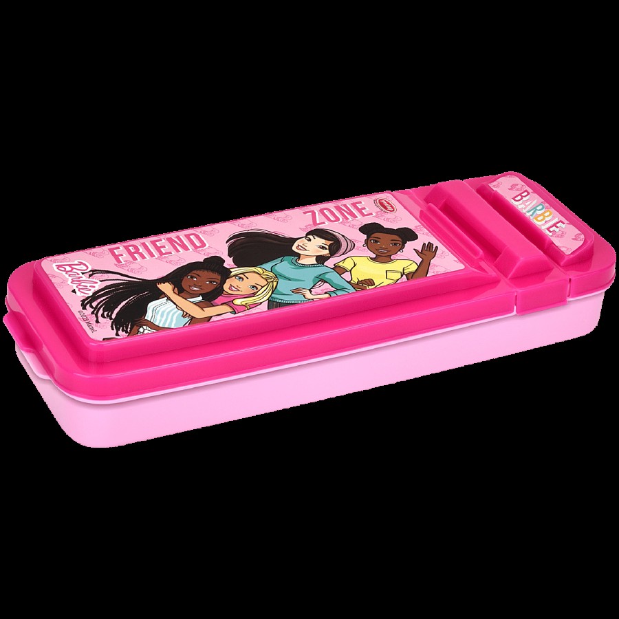 Pratap Flip Flop Compass Pencil Box - Barbie