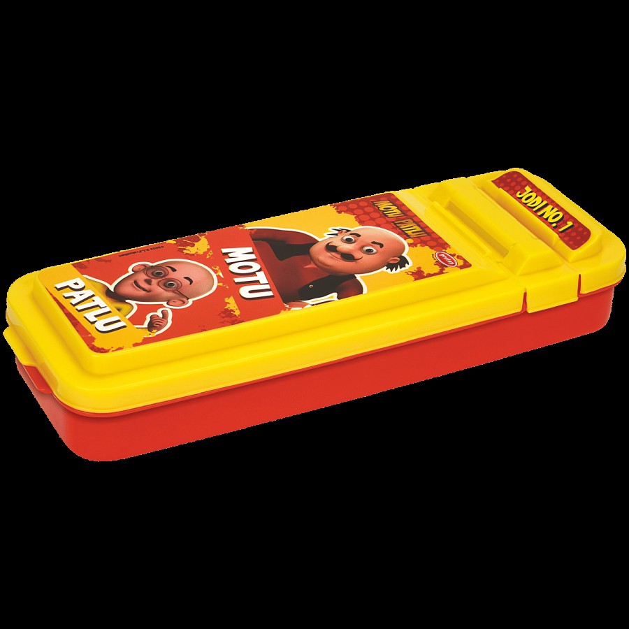 Pratap Flip Flop Compass Pencil Box - Motu Patlu