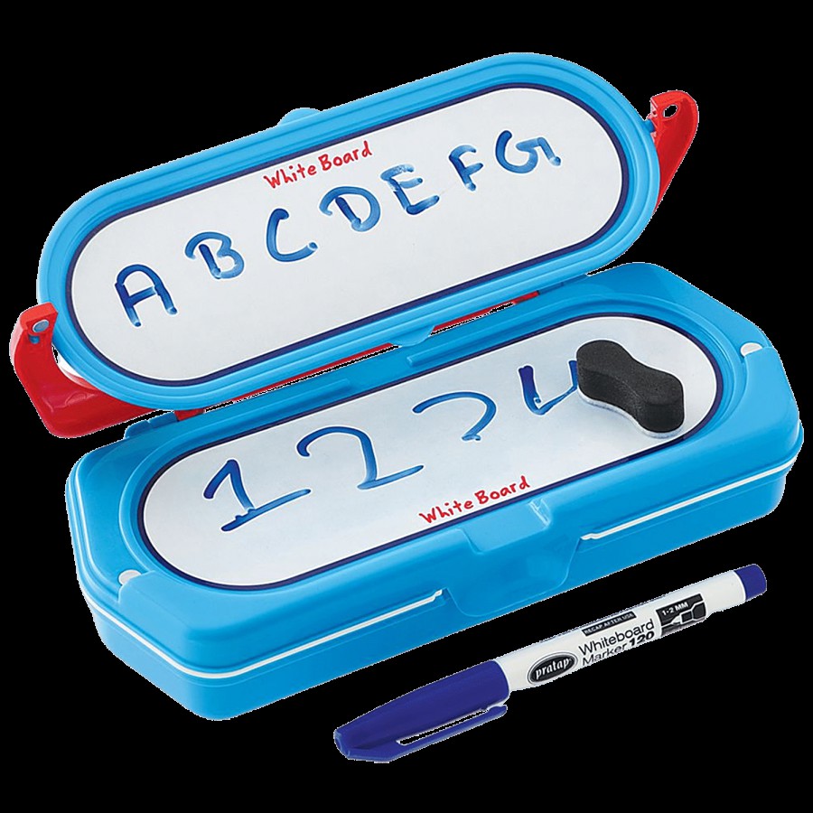 Pratap Flip Note Stationery Set - Marker + Duster + Pencil + Scale